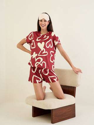 Heartsy Shorts Set