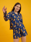 SoftCloud™ Garfield Playful Poses Shorts Set - Navy