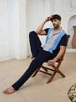 UltraLuxe™ Colorblock Pyjama Set - Navy