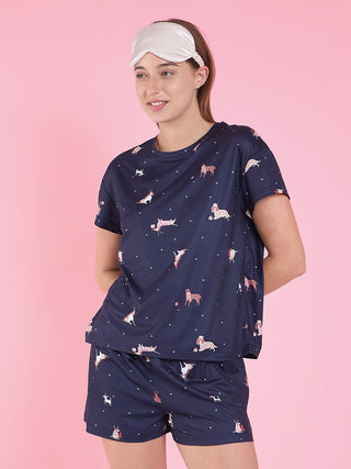 Playful Snooze Shorts Set