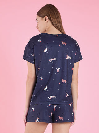 Playful Snooze Shorts Set