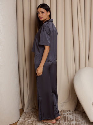 Aurora Flow Cropped Wide Leg Pyjama Set
