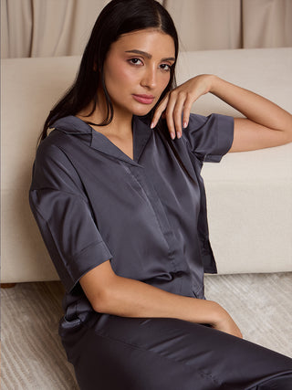Aurora Flow Cropped Wide Leg Pyjama Set