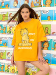 Garfield Don't Do Mornings Oversized Tee - Orange