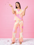 SoftCloud™ In The Stars Wide Leg Pyjama Set - Orange