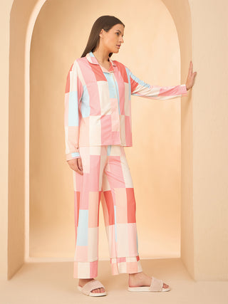 Dream Grid Wide Pyjama Set