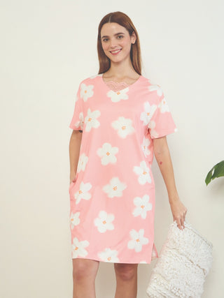 SoftCloud<sup>TM</sup> White Blossom Lace Trim Nightdress