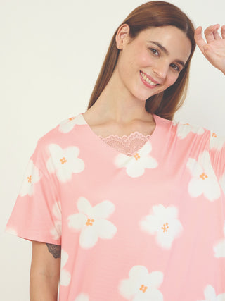 SoftCloud<sup>TM</sup> White Blossom Lace Trim Nightdress