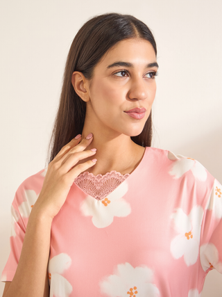 SoftCloud<sup>TM</sup> White Blossom Lace Trim Nightdress