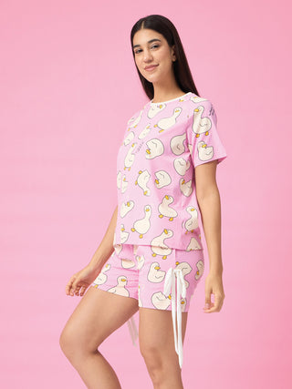 CottonEase<sup>TM</sup> Quirky Duck Shorts Set