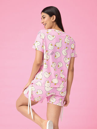 CottonEase<sup>TM</sup> Quirky Duck Shorts Set