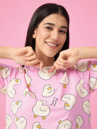 CottonEase<sup>TM</sup> Quirky Duck Shorts Set