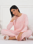 Merci Script Pyjama Set - Pink Icing