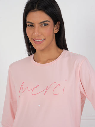 Merci Script Pyjama Set