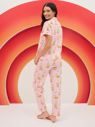 TruCotton<sup>TM</sup> Looney Tunes Tweety Bird Button Down Pyjama Set