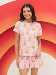 TruCotton™ Looney Tunes Tweety Bird Puddy Tat Shorts Set - Pink Lady