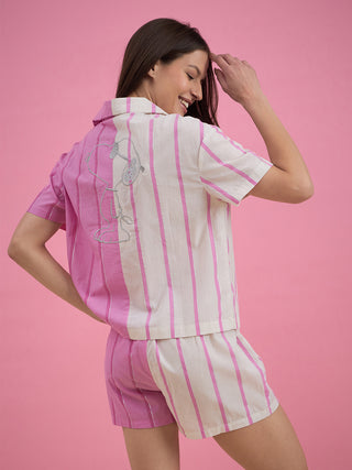 Snoopy Stripes Treat Shorts Set