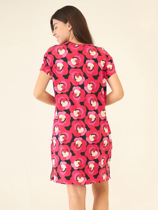 Vivid Petals Short Dress