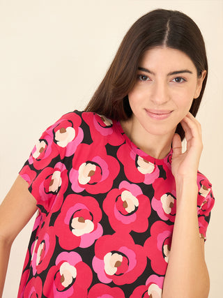 Vivid Petals Short Dress