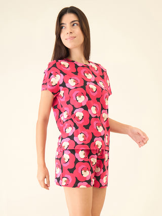 Vivid Petals Shorts Set