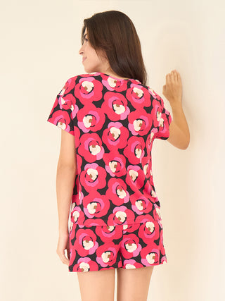 Vivid Petals Shorts Set