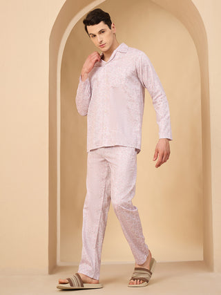 Abstract Geometric Button Down Pyjama Set