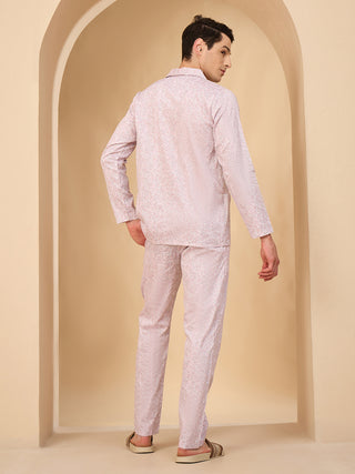 Abstract Geometric Button Down Pyjama Set