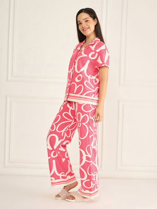 Floral Impact Wide Pyjama Set