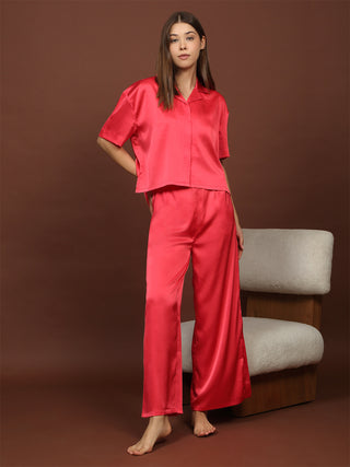 Aurora Flow Cropped Wide Leg Pyjama Set