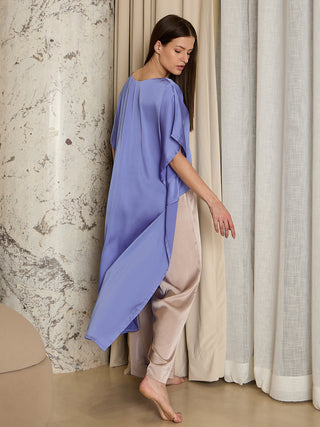 Silky Dreams Oversized Wide Leg Palazzo Set - Spiritual Blue