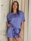 Silky Dreams Shorts Set - Spiritual Blue