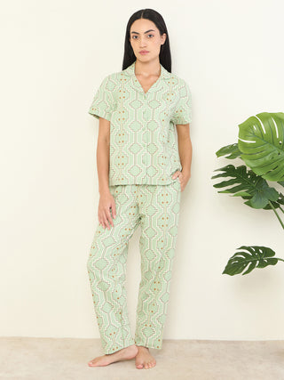 CottonEase<sup>TM</sup> Geometric Maze Pyjama Set