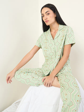 CottonEase<sup>TM</sup> Geometric Maze Pyjama Set