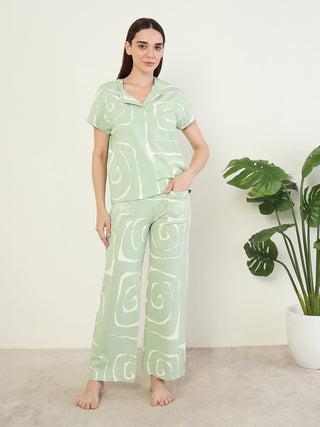 Swirl Vibe Wide Pyjama Set