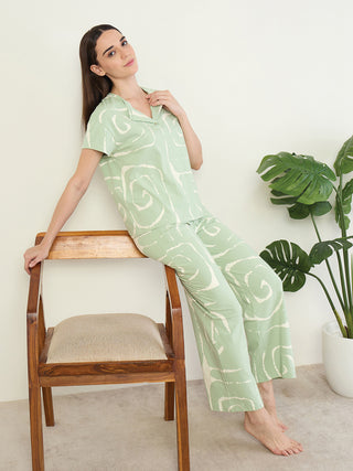 Swirl Vibe Wide Pyjama Set