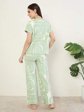Swirl Vibe Wide Pyjama Set