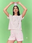 Snoopy Playful Time Shorts Set - Sugar White