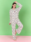 Snoopy Graphic Wide Leg Pyjama Set - Swan White