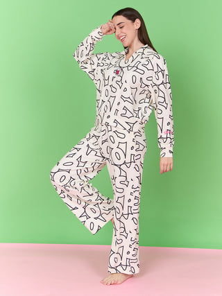 Snoopy Nap Notes Wide Pyjama Set