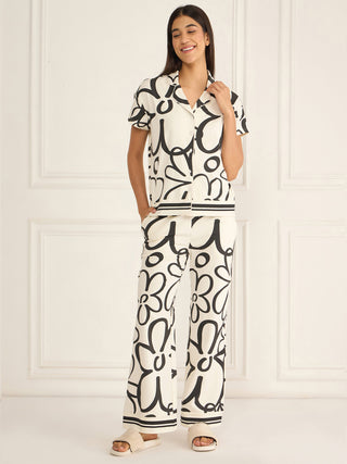 Floral Impact Wide Pyjama Set