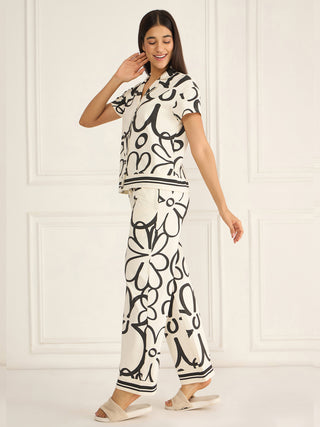 Floral Impact Wide Pyjama Set