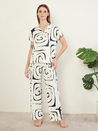 Swirl Vibe Wide Pyjama Set