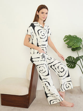 Swirl Vibe Wide Pyjama Set