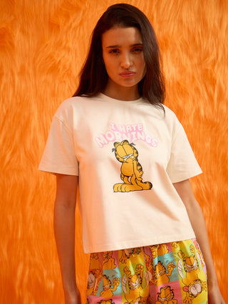 CottonEase<sup>TM</sup> Garfield Morning Hater Shorts Set