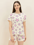 TruCotton™ Playful Star Shorts Set - Swan White