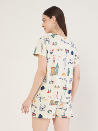 SoftCloud<sup>TM</sup> City Sketch Shorts Set