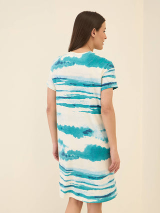 Aqua Drift Short Dress