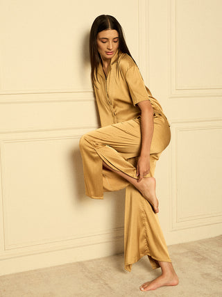 Aurora Flow Cropped Wide Leg Pyjama Set