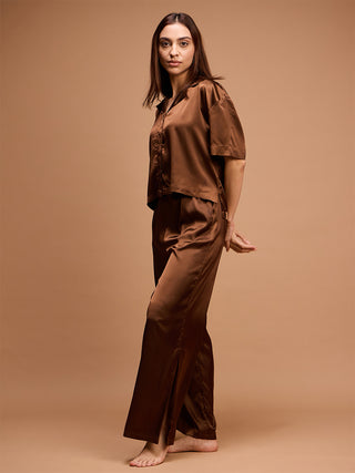 Aurora Flow Cropped Wide Leg Pyjama Set