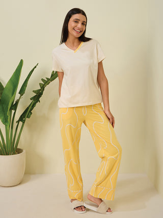 Abstract Wave Wide Pyjama Set